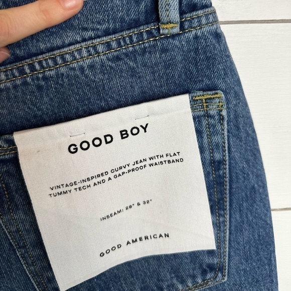 NWT Good American Good Boy High Rise Straight Leg Jeans size 2 (26")
